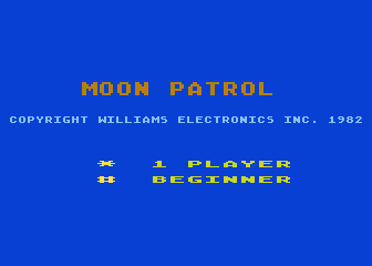 Moon Patrol title screen for Atari 5200